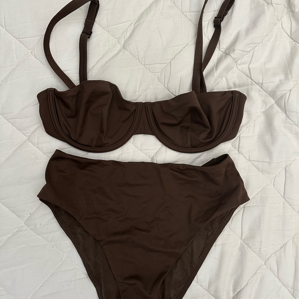 CUUP Dark Brown Bikini Set